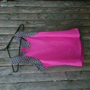 Jofit Sleeveless Small Golf Shirt Hot Pink Top